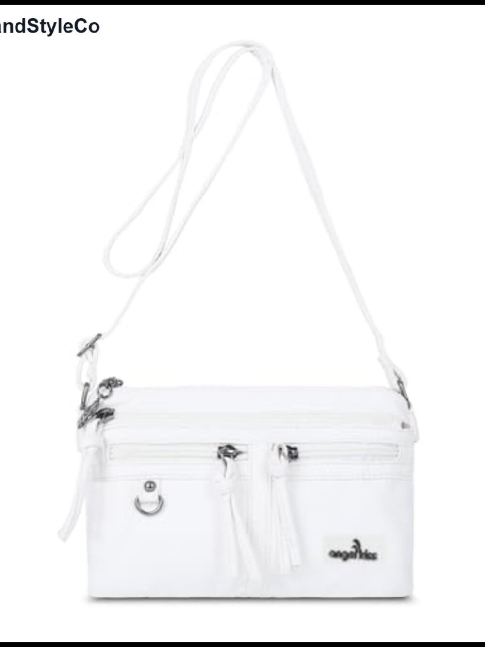 Vegan Leather Crossbody Bag for Women Triple Compartments Cell Phone Purse
